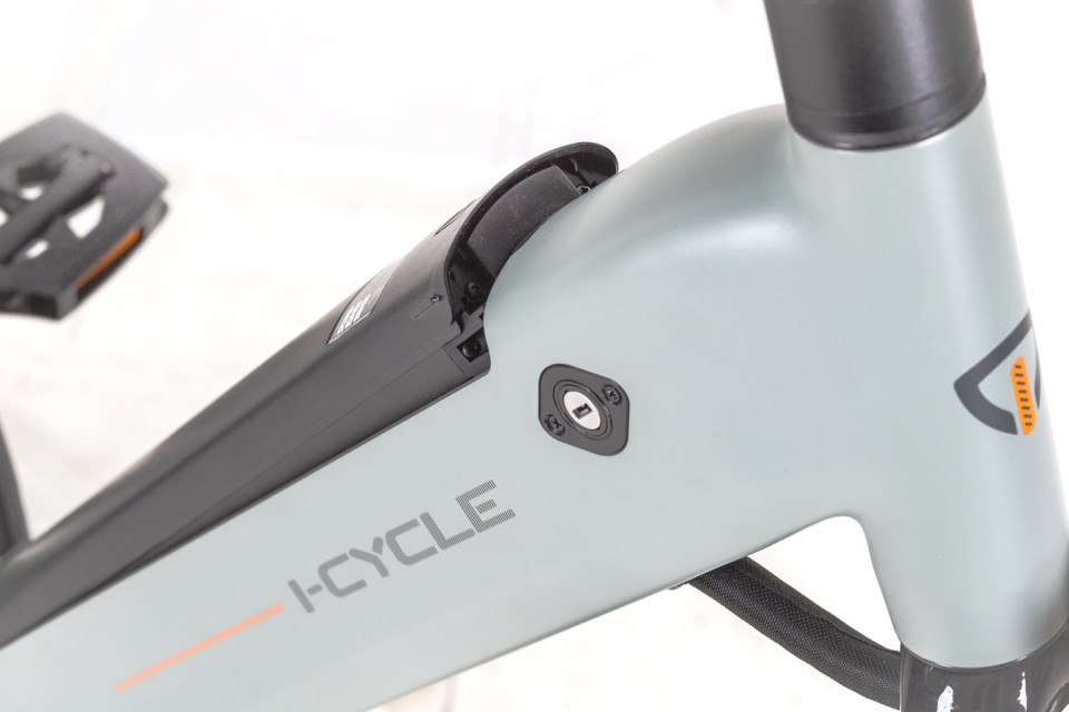 Icycle Vibe 2.5 - mat groen/grijs - elektrische damesfiets