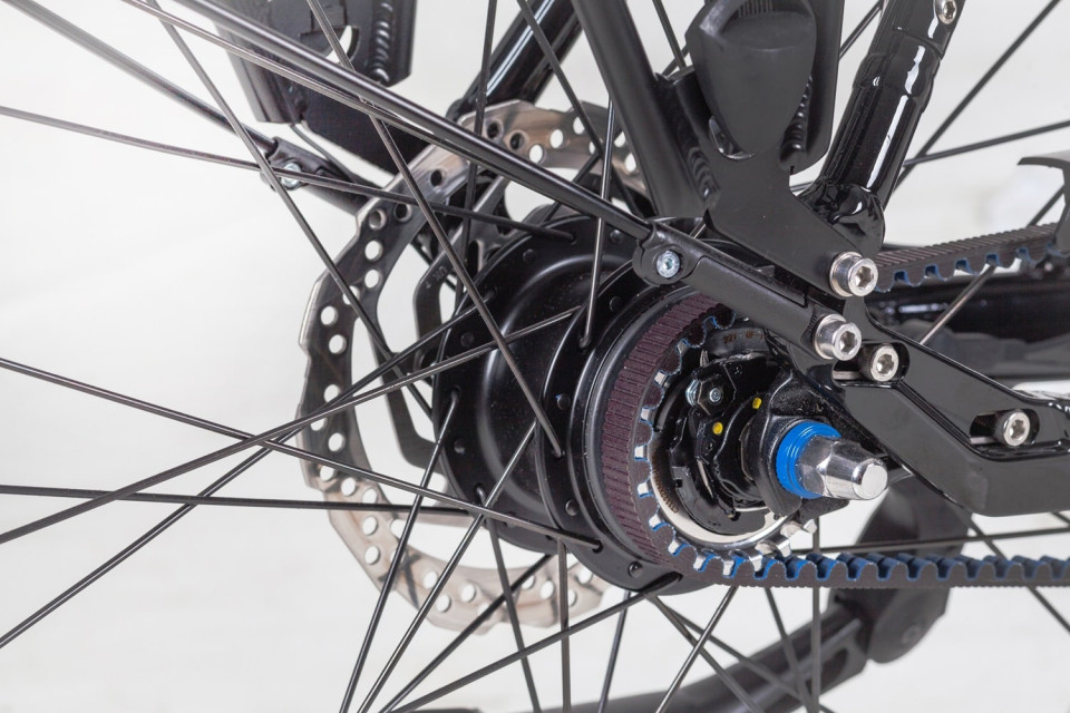 Icycle Vibe Belt - mat groen/grijs - elektrische damesfiets