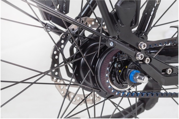 Icycle Vibe Belt - glanzend zwart - elektrische herenfiets