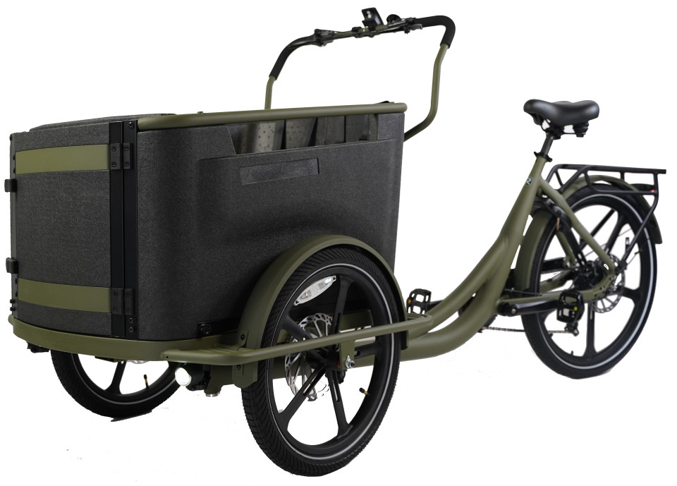 Van Rixtel Urban - mat groen - elektrische bakfiets