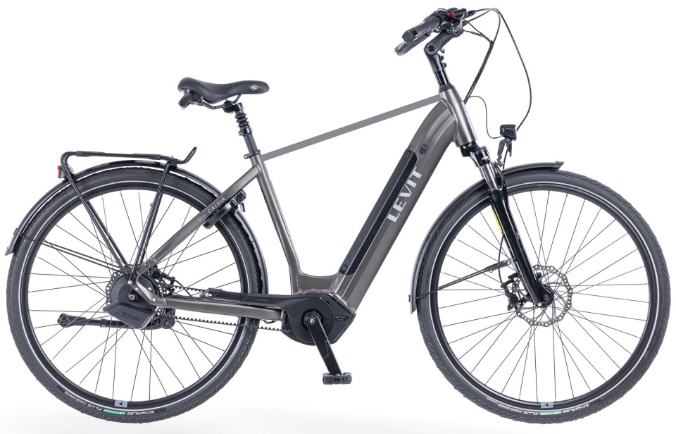 Levit Calvia 3 Automatiq - mat zwart parelmoer - elektrische herenfiets
