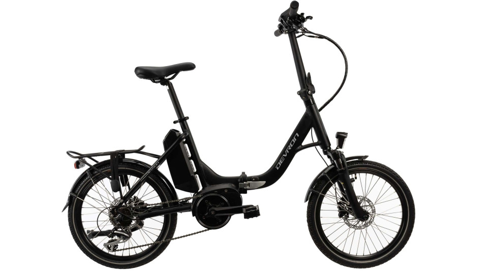 Qivelo Devron Fold middenmotor - zwart - elektrische vouwfiets 