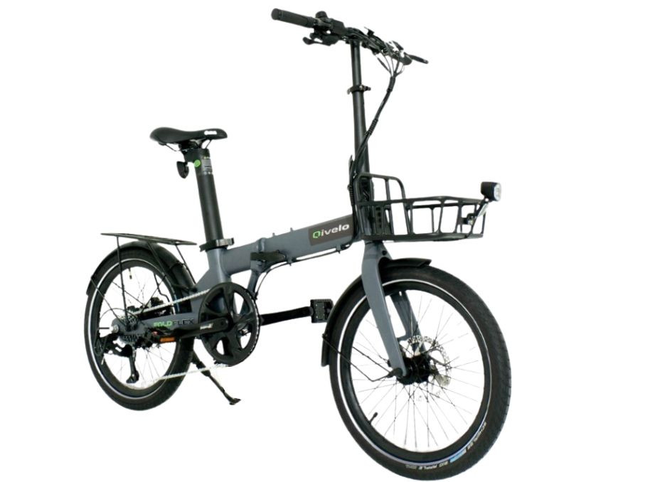 Qivelo Foldflex - mat grijs - elektrische vouwfiets