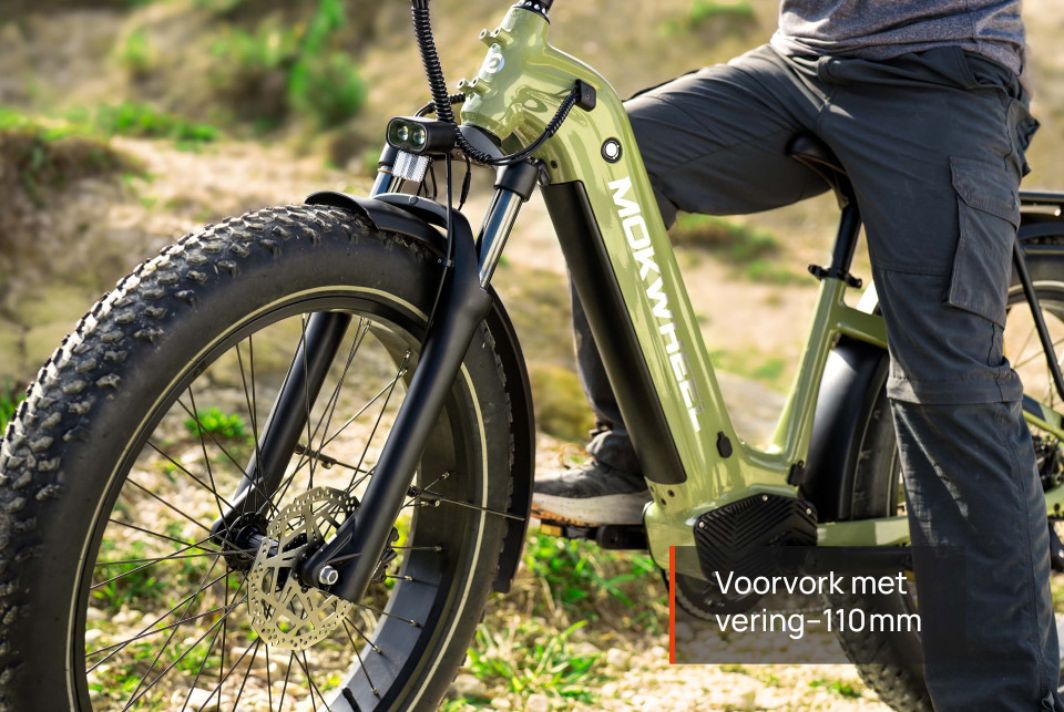 Mokwheel Basalt ST 2.0 - Olive Green | Elektrische Mountainbike | Fatbike