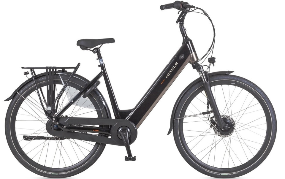 Icycle Vibe FHM - glanzend zwart - elektrische damesfiets