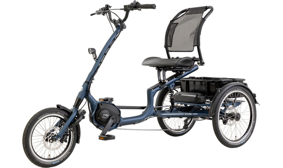 Pfautec Scoobo Smart - mat azuurblauw - elektrische driewieler