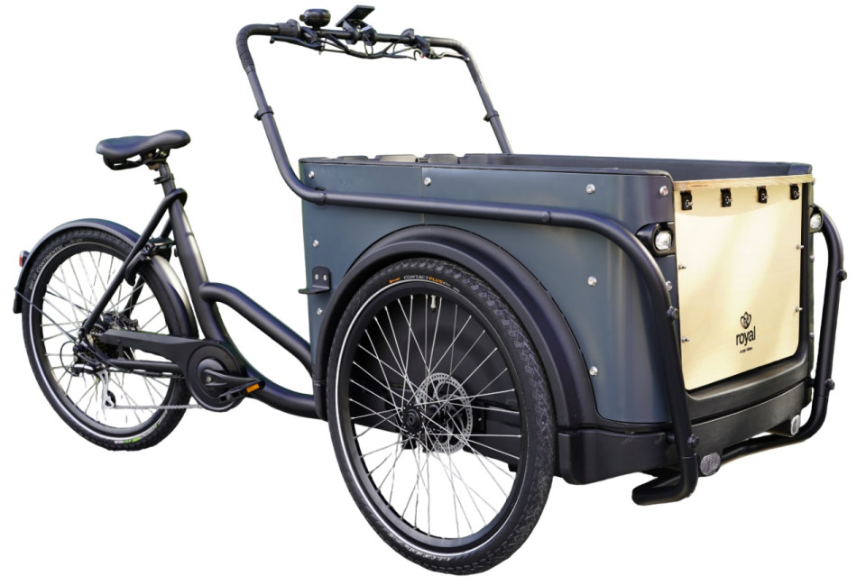 Royal Cargo Bike 3W Eco - antraciet - elektrische driewieler bakfiets