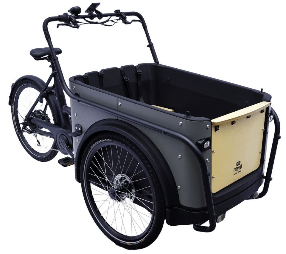 Royal Cargo Bike 3W Eco - taupe grijs - elektrische driewieler bakfiets