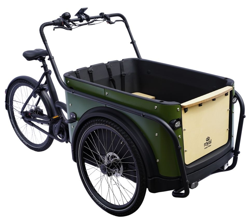 Royal Cargo Bike 3W Premium - groen - elektrische driewieler bakfiets