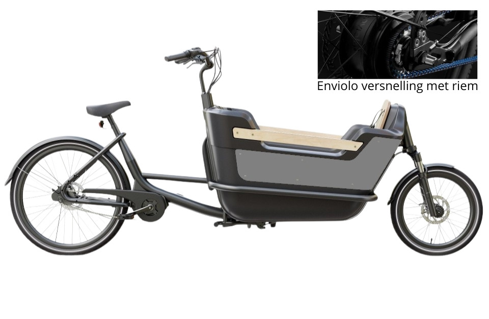 Royal Cargo Bike 2W Premium Plus - elektrische tweewieler bakfiets - Taupe Grijs