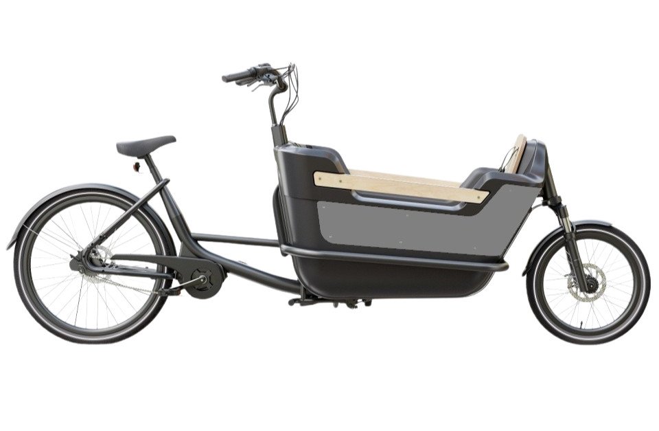 Royal Cargo Bike 2W Premium - elektrische tweewieler bakfiets - Taupe Grijs