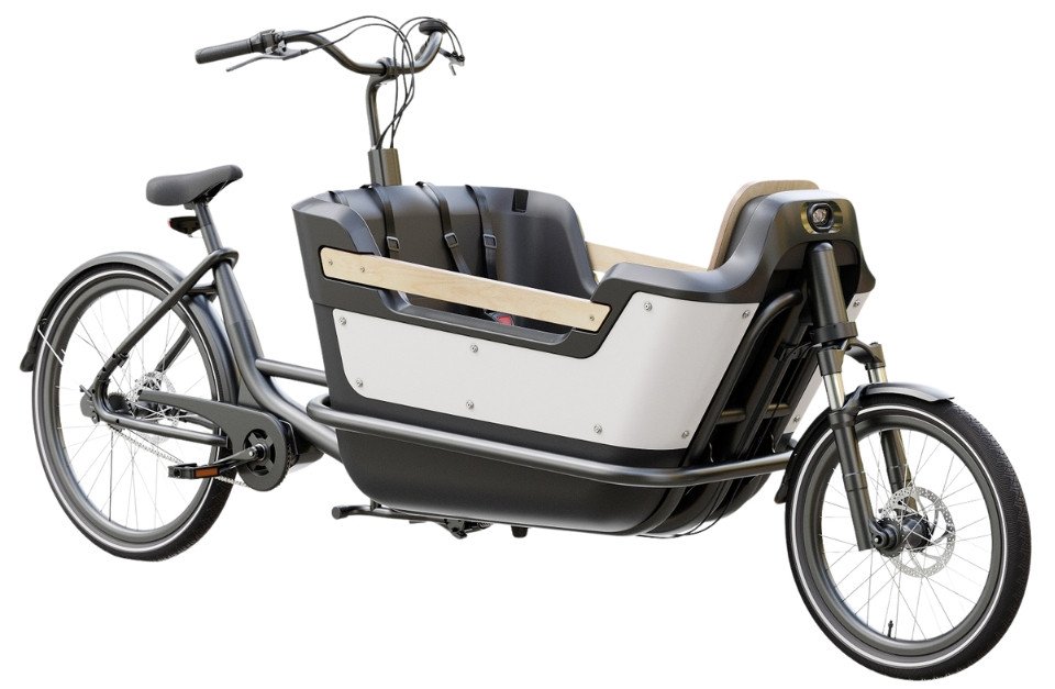 Royal Cargo Bike 2W Premium - elektrische tweewieler bakfiets - Taupe Grijs