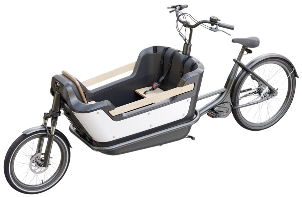 Royal Cargo Bike 2W Premium - elektrische tweewieler bakfiets - Taupe Grijs