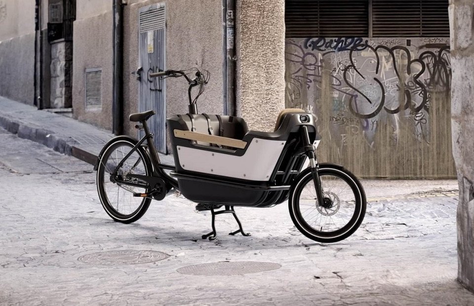Royal Cargo Bike 2W Premium - elektrische tweewieler bakfiets - Taupe Grijs