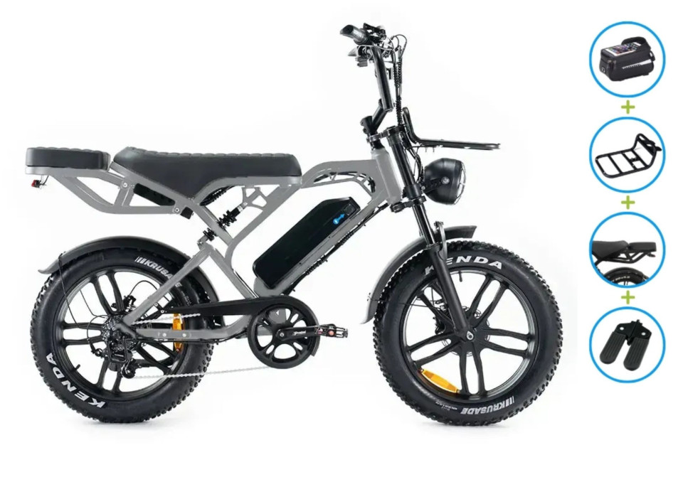 QM V20 PRO Power Cargo - grijs - elektrische fatbike