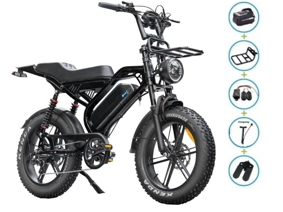 QM S20 PRO Luxury Full Option - zwart - elektrische fatbike