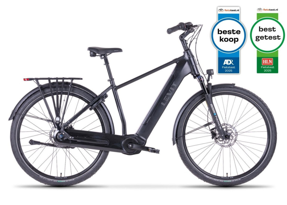 Levit Beleco 7 Overstep - obsidian matt - elektrische herenfiets