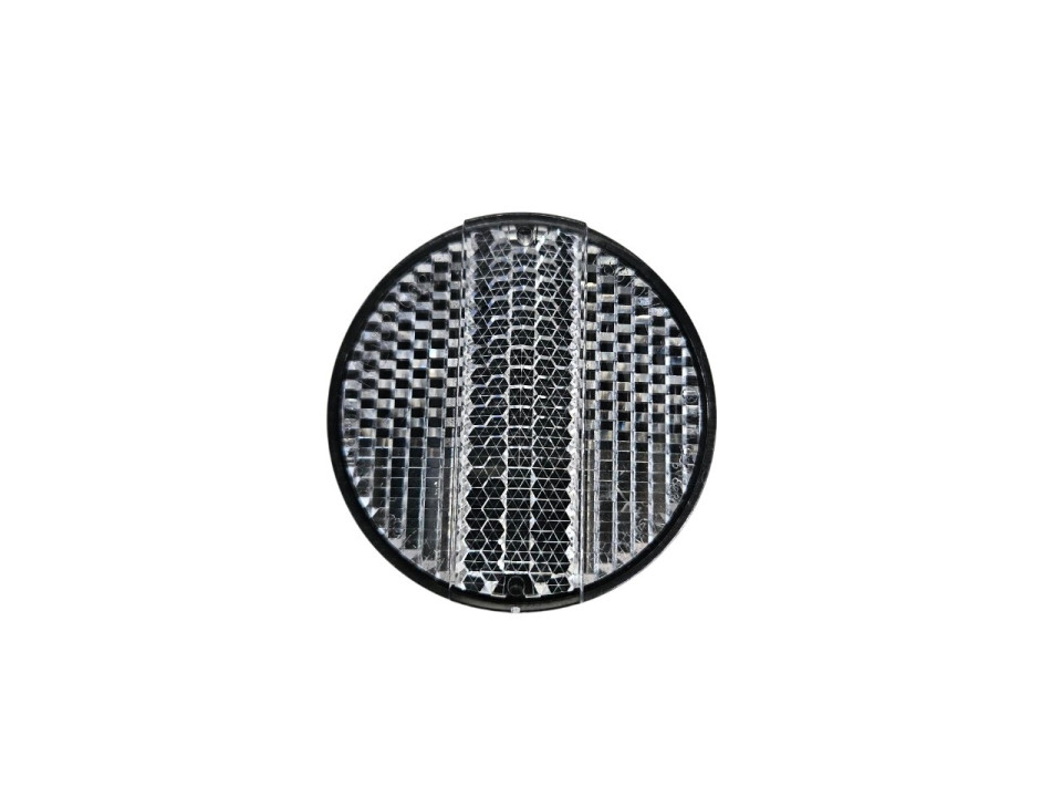 Ronde witte reflector voorzijde bakfiets (60-3-d)