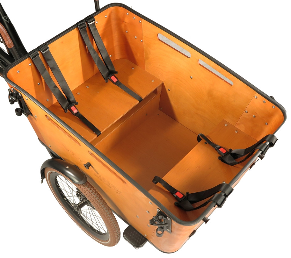 Qivelo Curve 3 468Wh - elektrische bakfiets - zwart/bruin