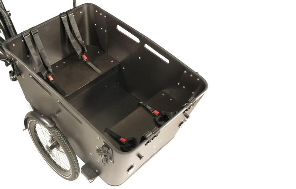 Qivelo Curve 3 468Wh - elektrische bakfiets - zwart/zwart