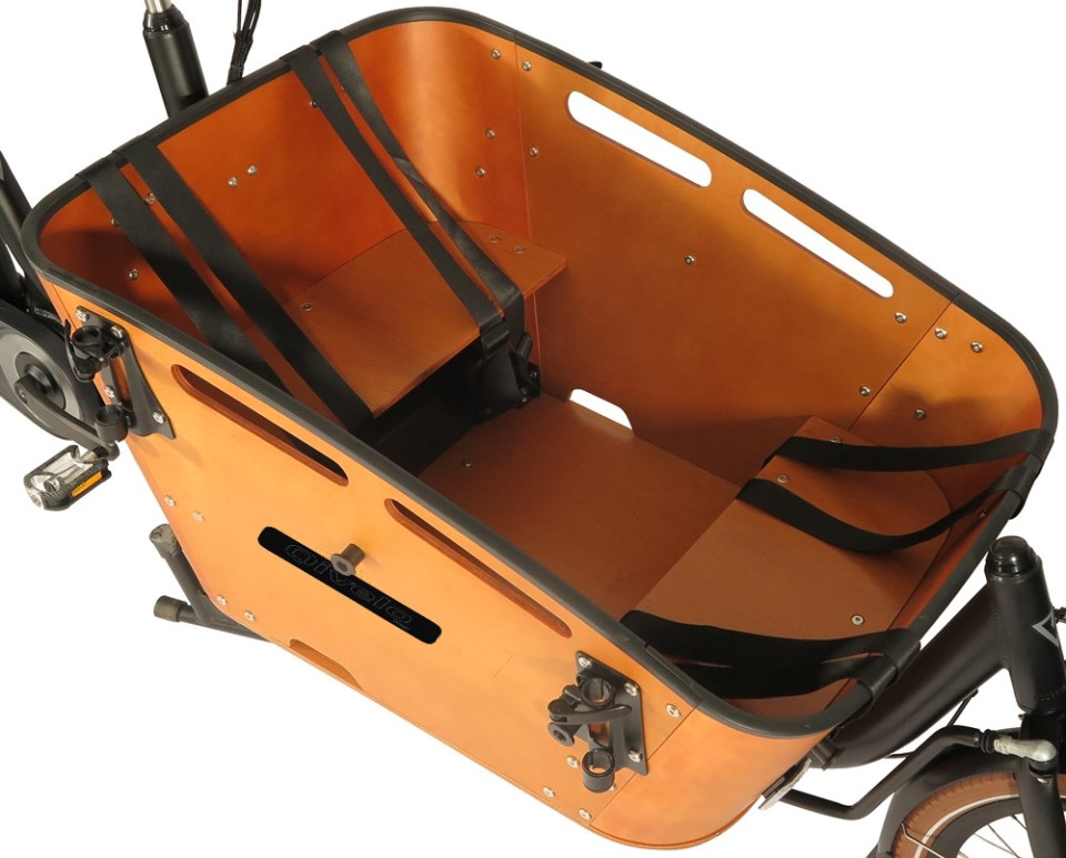 Qivelo Curve 2 - 468Wh - elektrische bakfiets - zwart/bruin