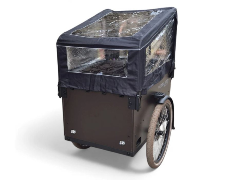 Vogue Journey Plus - elektrische bakfiets - mat zwart/bruin