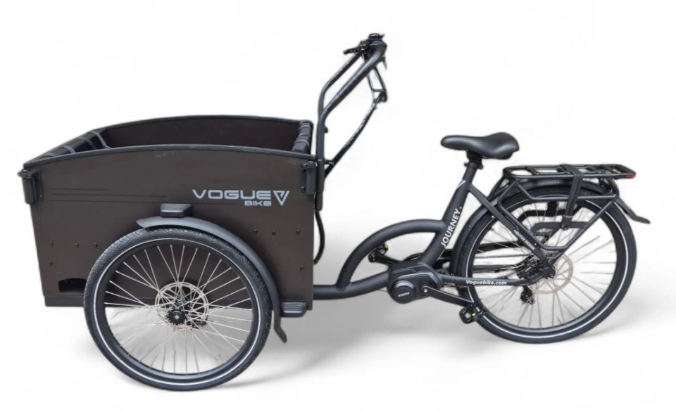 Vogue Journey Plus - elektrische bakfiets - mat zwart/zwart
