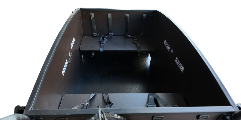 Vogue Caddy - elektrische bakfiets - mat zwart/grijs