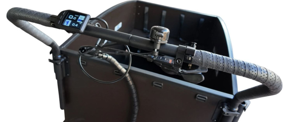 Vogue Caddy - elektrische bakfiets - mat zwart/grijs