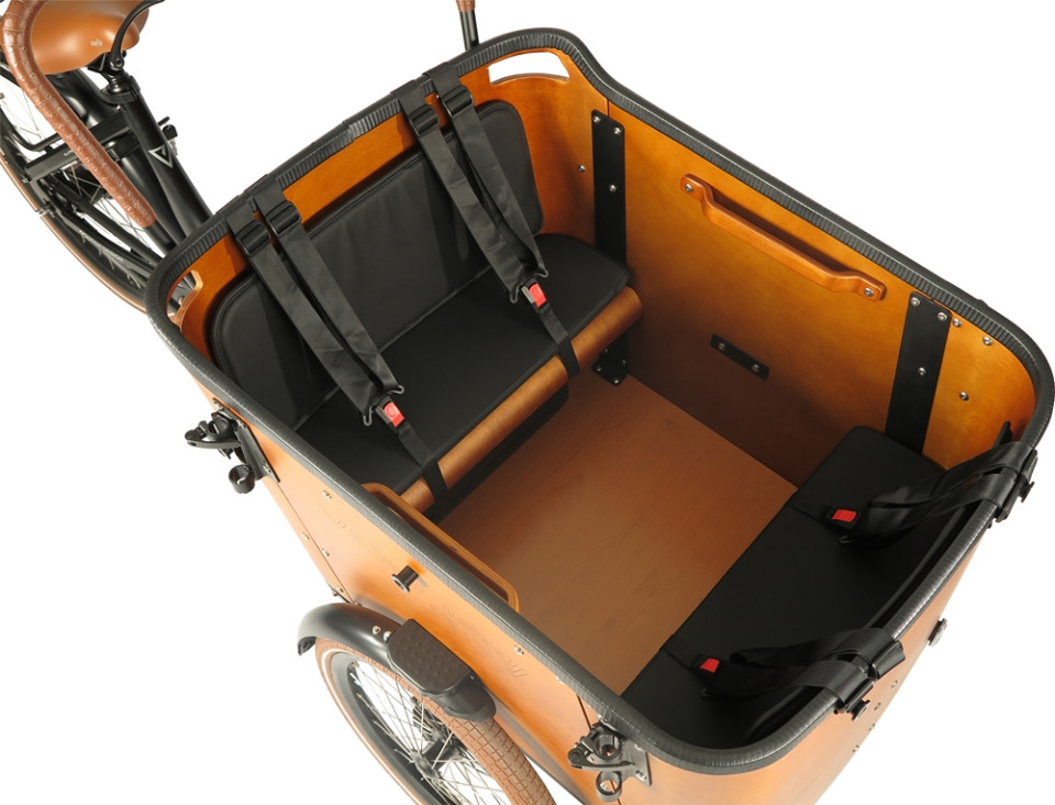 Vogue Superior 3 Deluxe - elektrische driewieler bakfiets - mat zwart/bruin