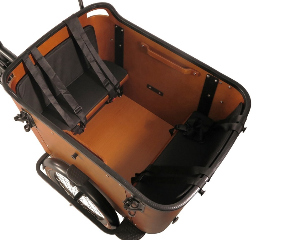 Vogue Avenger - elektrische driewieler bakfiets - mat zwart/bruin