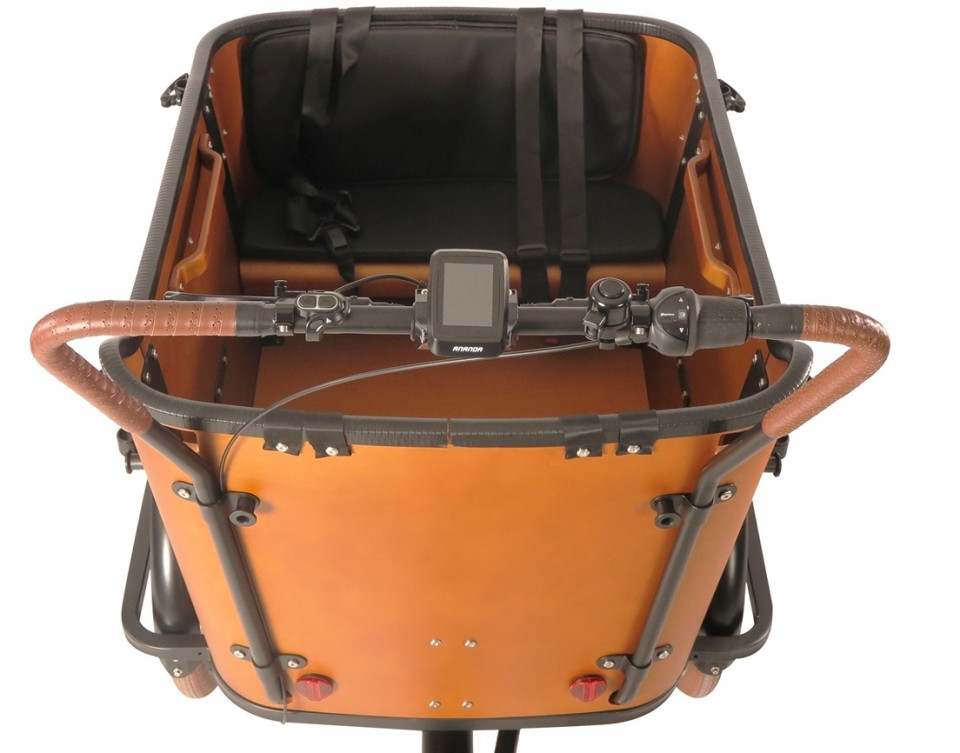 Vogue Avenger - elektrische driewieler bakfiets - mat zwart/bruin