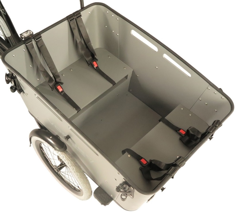 Vogue Carry 3 - Ananda M81 - 540Wh - elektrische bakfiets - zwart/grijs