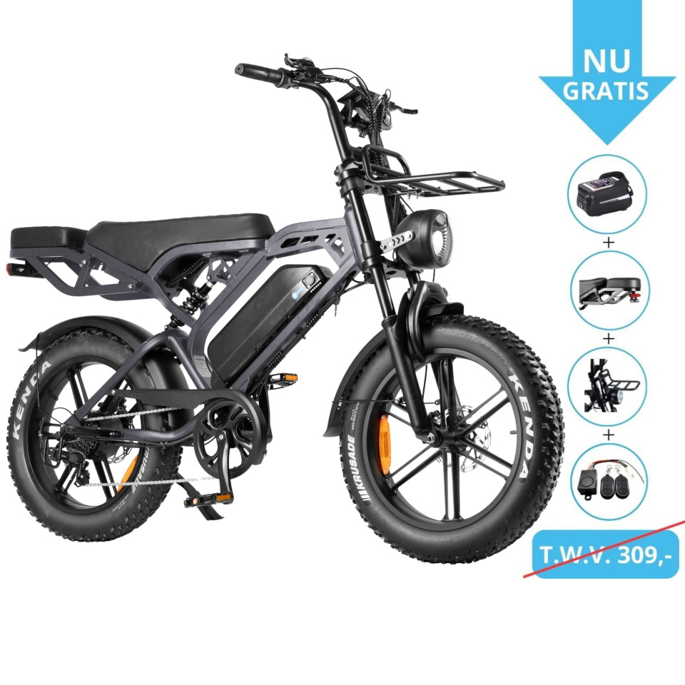 QM V20 Pro - Donker Grijs - elektrische fatbike