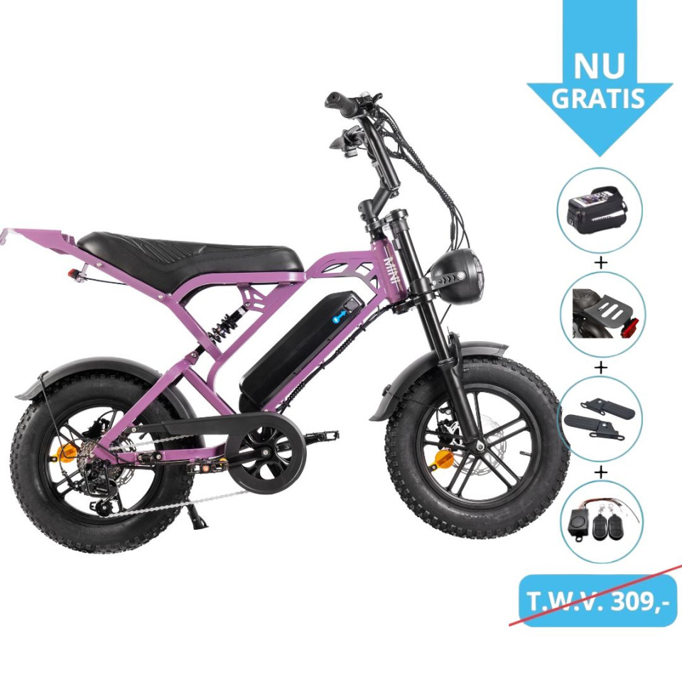 QM V20 Pro Mini - Paars - elektrische fatbike