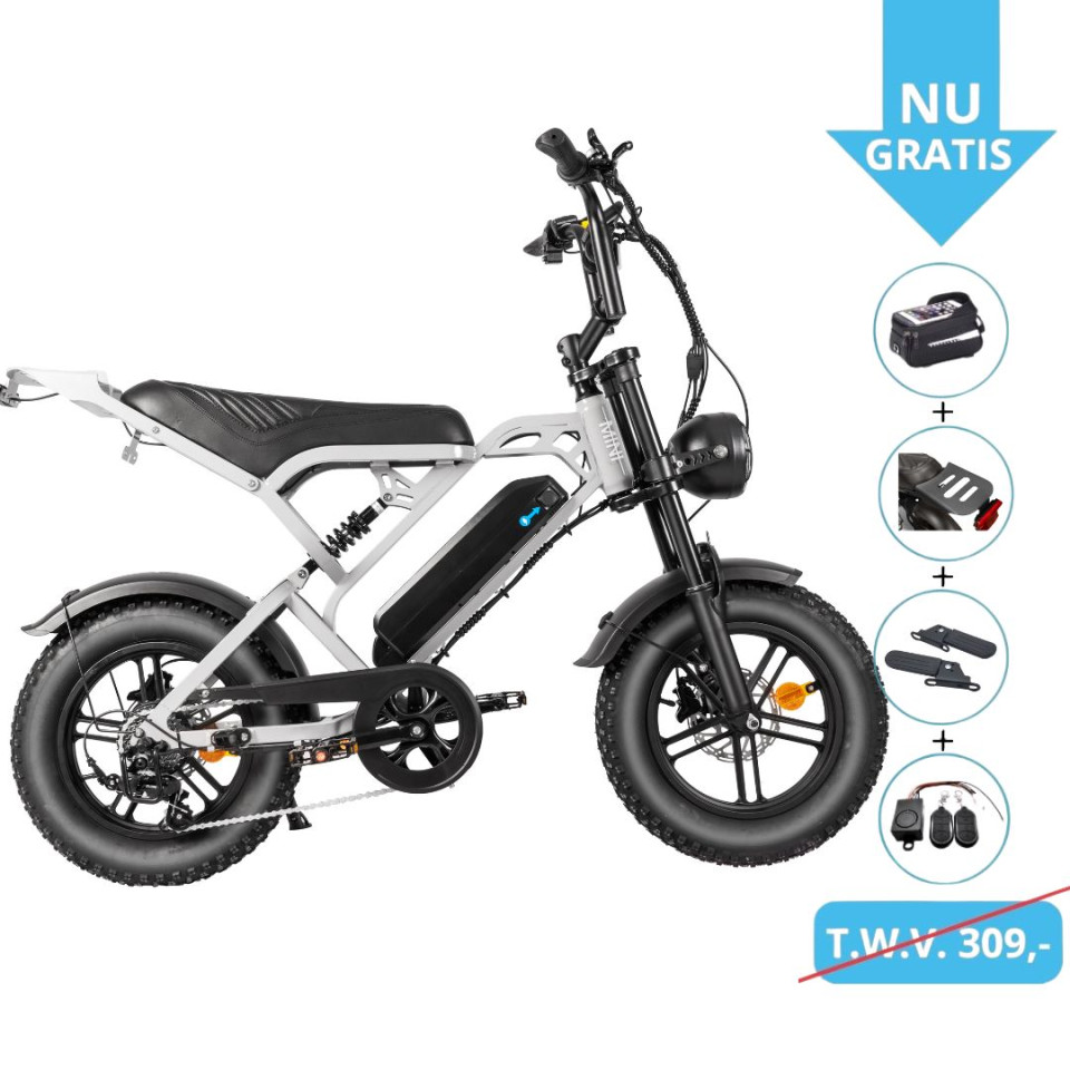 QM V20 Pro Mini - Grijs - elektrische fatbike