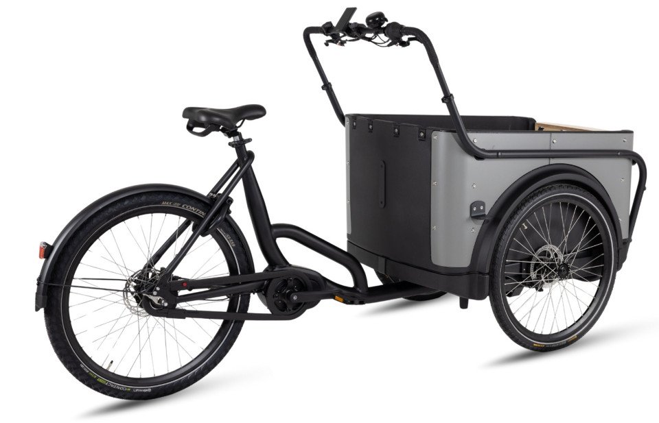 Royal Cargo Bike 3W Premium - taupe grijs - elektrische driewieler bakfiets