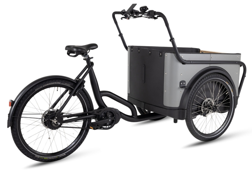 Royal Cargo Bike 3W Premium Plus - taupe grijs - elektrische bakfiets