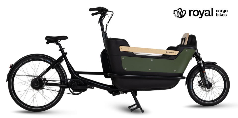Royal Cargo Bike 2W Premium Plus - elektrische tweewieler bakfiets - Groen