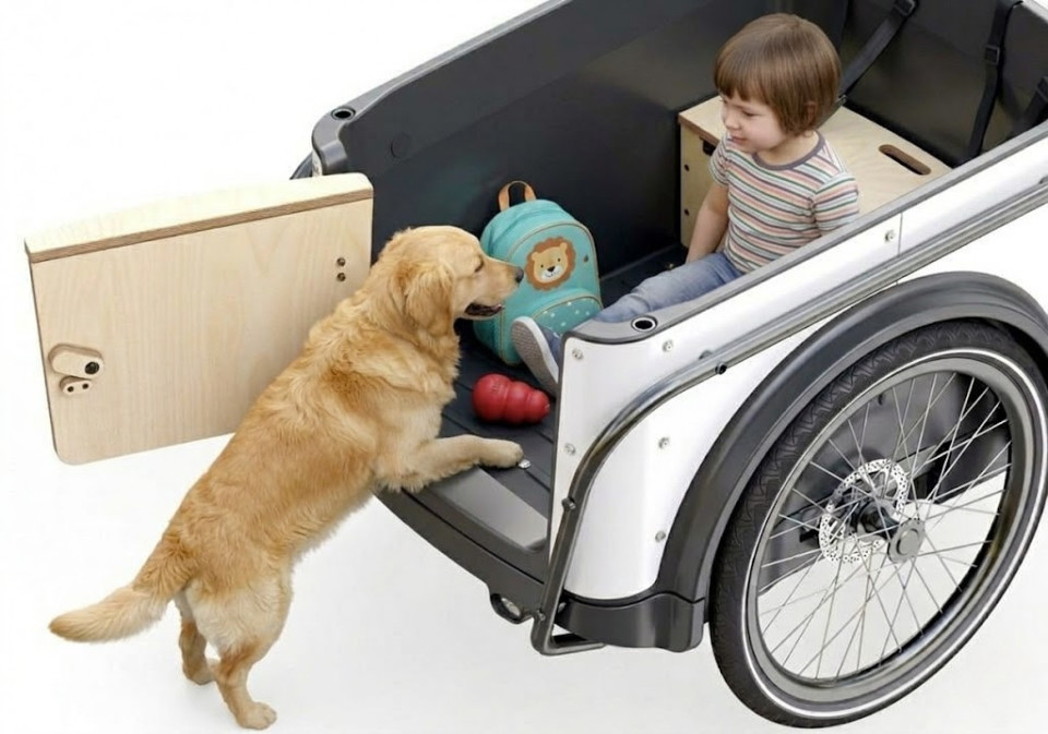 Royal Cargo Bike 3W Premium - taupe grijs - elektrische driewieler bakfiets