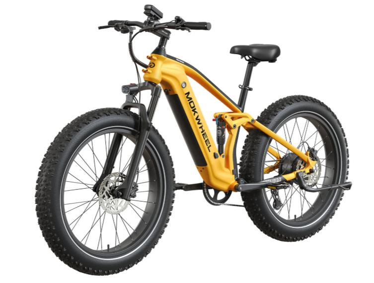 Mokwheel Obsidian 2.0 Zwart/Geel | Elektrische Heren Moutainbike | Fatbike