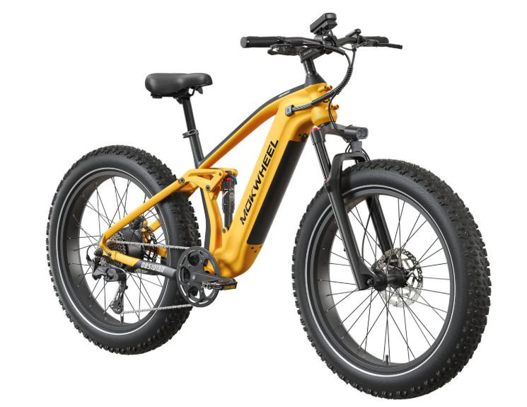 Mokwheel Obsidian 2.0 Zwart/Geel | Elektrische Heren Moutainbike | Fatbike