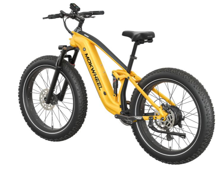 Mokwheel Obsidian 2.0 Zwart/Geel | Elektrische Heren Moutainbike | Fatbike