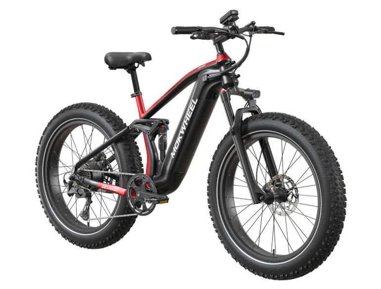 Mokwheel Obsidian 2.0 Zwart/Rood | Elektrische Heren Moutainbike | Fatbike