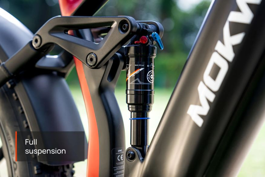 Mokwheel Obsidian 2.0 Zwart/Rood | Elektrische Heren Moutainbike | Fatbike