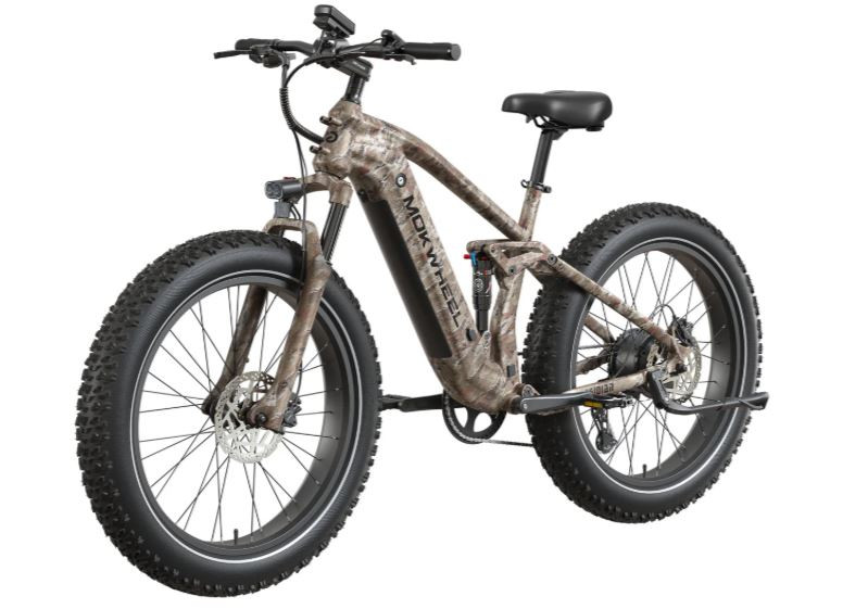 Mokwheel Obsidian 2.0 Woestijncamouflage | Elektrische Heren Moutainbike | Fatbike
