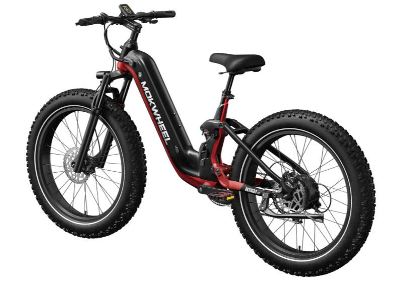 Mokwheel Obsidian ST 2.0 Zwart/Rood | Elektrische Moutainbike | Fatbike