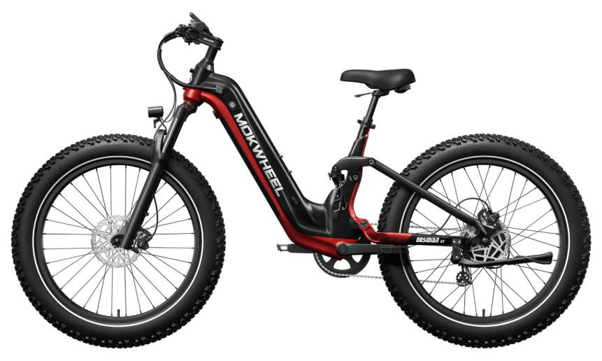 Mokwheel Obsidian ST 2.0 Zwart/Rood | Elektrische Moutainbike | Fatbike