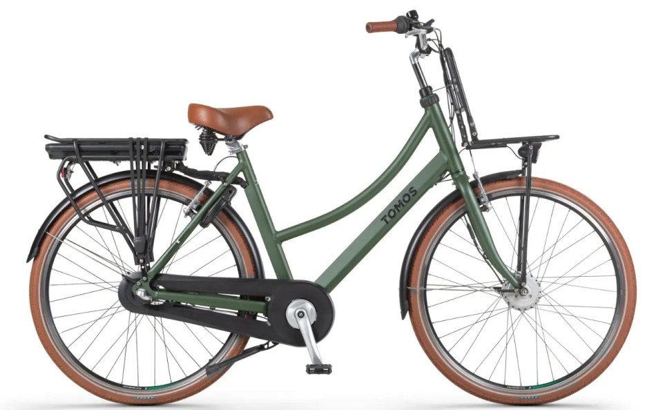 Tomos EB 15 - military green matt - elektrische transportfiets