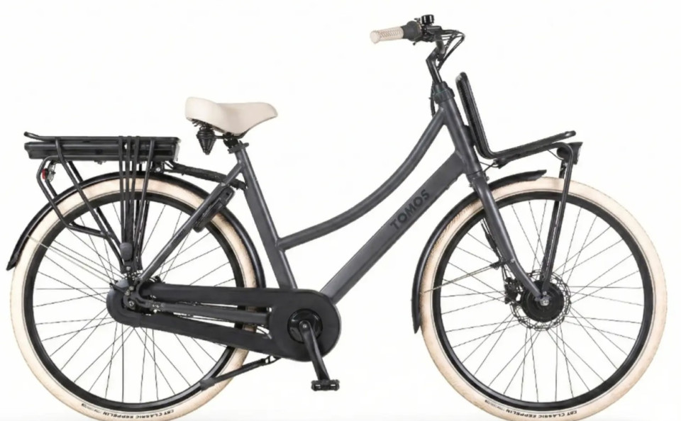 Tomos EB 16 - antracite matt - elektrische transportfiets - dames